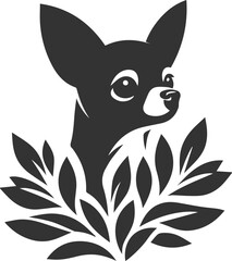 Silhouette of a chihuahua vector