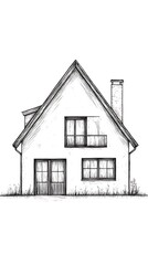 house sketch drawing