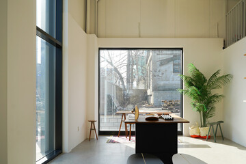 Various views of streets and buildings in a South Korean city.