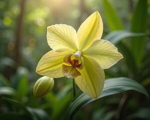 Fototapeta premium yellow lily flower