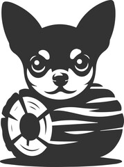 Silhouette of a chihuahua vector