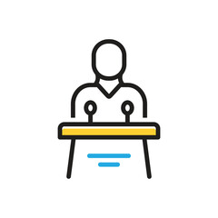 Fototapeta premium Multi color icon for democratic