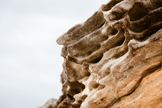 Textured Rocky Outcrop with Dramatic Shapes