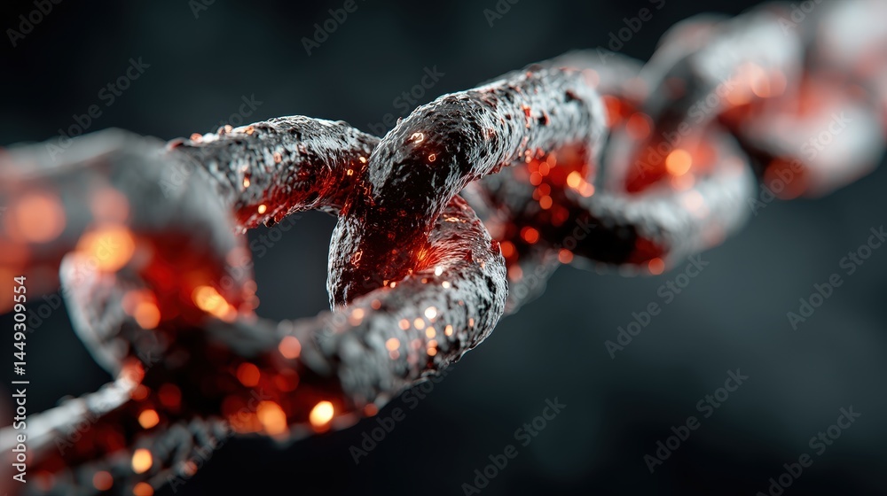 Poster Abstract representation of a dna molecule symbolizing blockchain technology in a modern and futuristic style