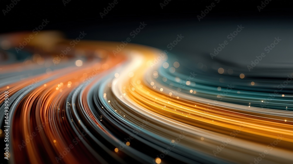 Aufkleber Colorful abstract pattern symbolizing market growth with a dynamic display of bright and vibrant colors