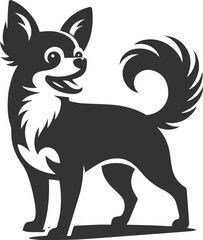 Silhouette of a chihuahua vector