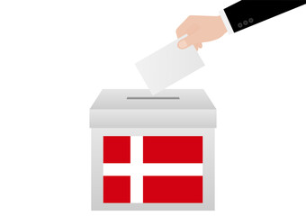 Election in the Denmark. Election Concept. Vector Illustration.