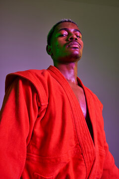 Mixed martial arts training session highlighting a martial artis