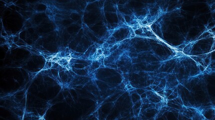 Abstract blue energy network; digital art background