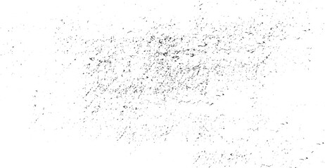 Black micro dust isolated on transparent background Textured white background with gritty halftone effect, black spray paint splashes, ink spots, retro grunge
