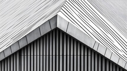 Obraz premium Abstract Architectural Lines Geometric Building Facade Design