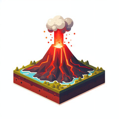 Volcanic eruption natural disaster