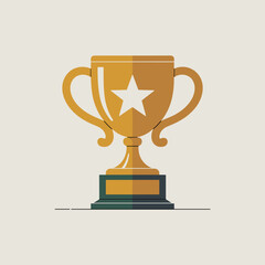 Fototapeta premium Minimal Geometric Trophy with Star Symbol