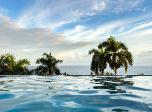 Sunset  ocean Landscape Pool water nobody
