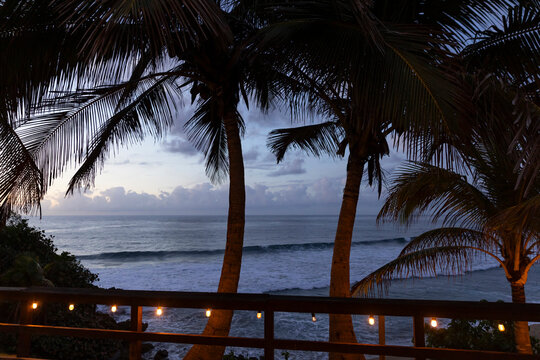 Sunset dusk beach ocean Landscape Puerto Rico 