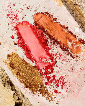 Makeup swatch still life
