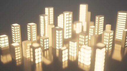 Illuminated cityscape