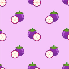Mangosteen pattern vector illustration background
