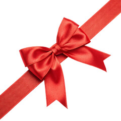 red bow on white background