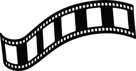film strip silhouette vector