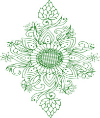 Beautiful flower art and mandala vector design