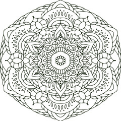 Beautiful flower art and mandala vector design