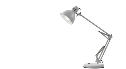 Adjustable Gray Desk Lamp - Sleek, adjustable gray desk lamp perfect for home or office. Provides focused task lighting