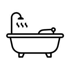 bathtub relaxation bath therapy on transparent background for web and graphic design