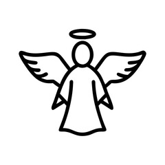 angel figure inspiration spirituality on transparent background for web and graphic design