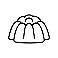 bundt cake on transparent background for web and graphic design