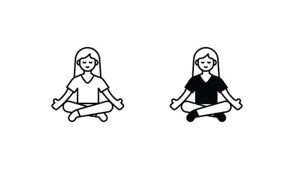 Meditate icon design with white background stock illustration
