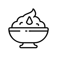 dessert in a bowl possibly ice cream sundae on transparent background for web and graphic design