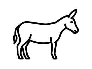 donkey on transparent background for web and graphic design
