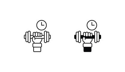 Exercise icon design with white background stock illustration
