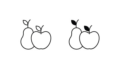Fruit icon design with white background stock illustration