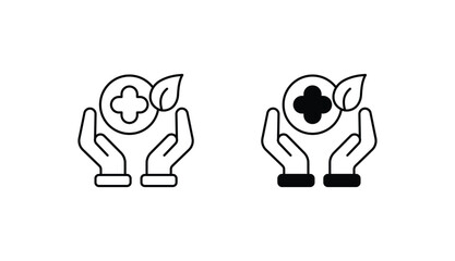 Hearlth Care icon design with white background stock illustration