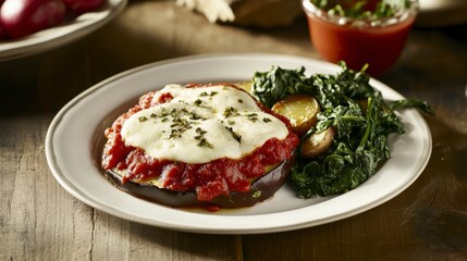Scrumptious Eggplant Parmesan with Spinach and Potatoes: An Authentic Italian Feast