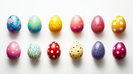 Obraz premium Colorful Easter Eggs Arranged