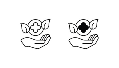 Alternative Medicine icon design with white background stock illustration