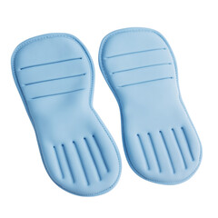A pair of silicone oven mitts, heat-resistant, isolated, no background.