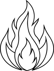 fire outline vector illustration outline