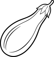 eggplant vegetable outline vector illustration outline