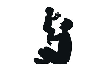 Parent and Child Bonding Silhouette