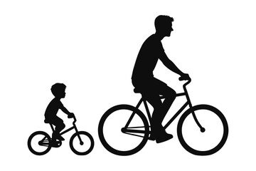 Obraz premium Father Holding Baby Silhouette Art