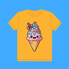 t shirt design with ice cream