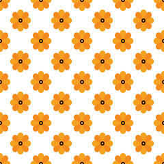 Floral seamless pattern ,flower branches seamless pattern , vector , illustration ,flowers pattern design Seamless flower pattern with colorful little flowers. Simple flat bright flowers background