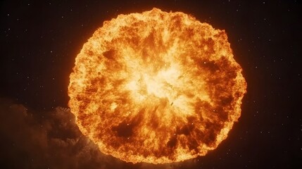 Fiery Cosmic Explosion in Space A Spectacular Celestial Event