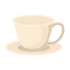Minimal Ceramic Pottery Illustration. Vintage Teacup Illustration