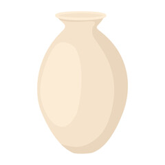 Minimal Ceramic Pottery Illustration. Vintage Vase Illustration