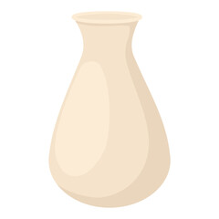 Minimal Ceramic Pottery Illustration. Vintage Vase Illustration